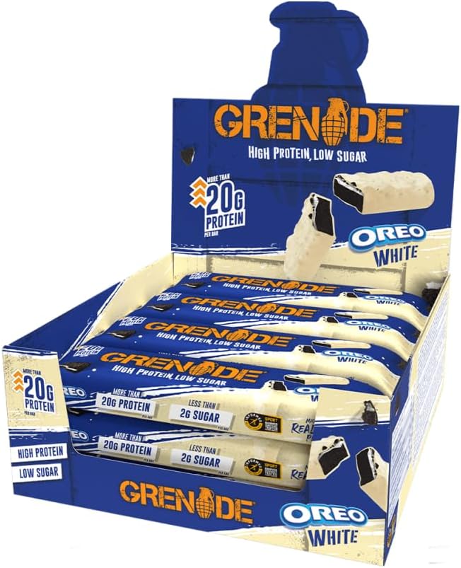 Grenade Carb Killa High Protein Bar Oreo White | 12 x 60g Protein Bars UAE