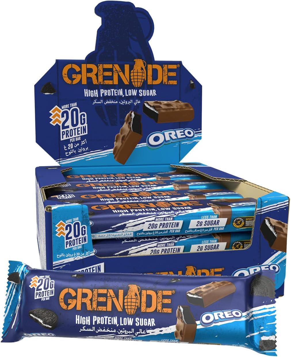 Grenade OREO Protein Bar | High Protein Low Sugar Snack 12 x 60g